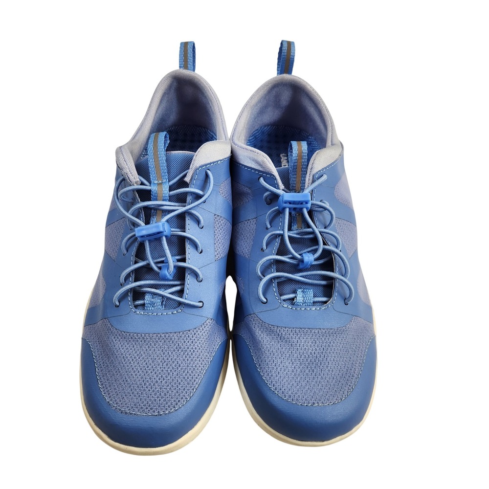 Lands End Womens Blue Slip‎ On Athletic Shoes Sneakers Size 8.5 B